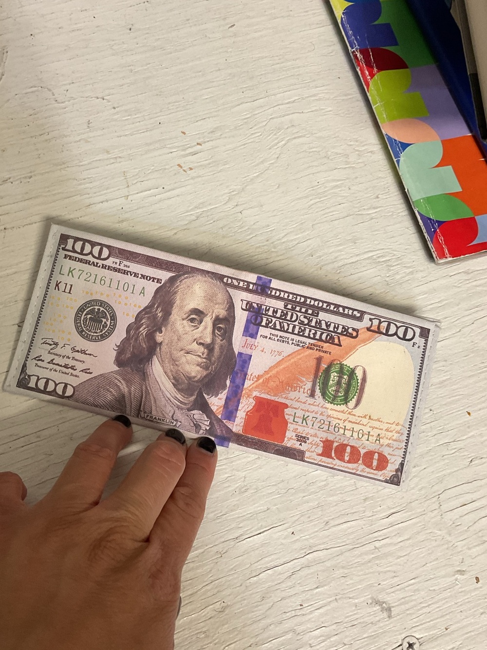 100 dll bill fold wallet
